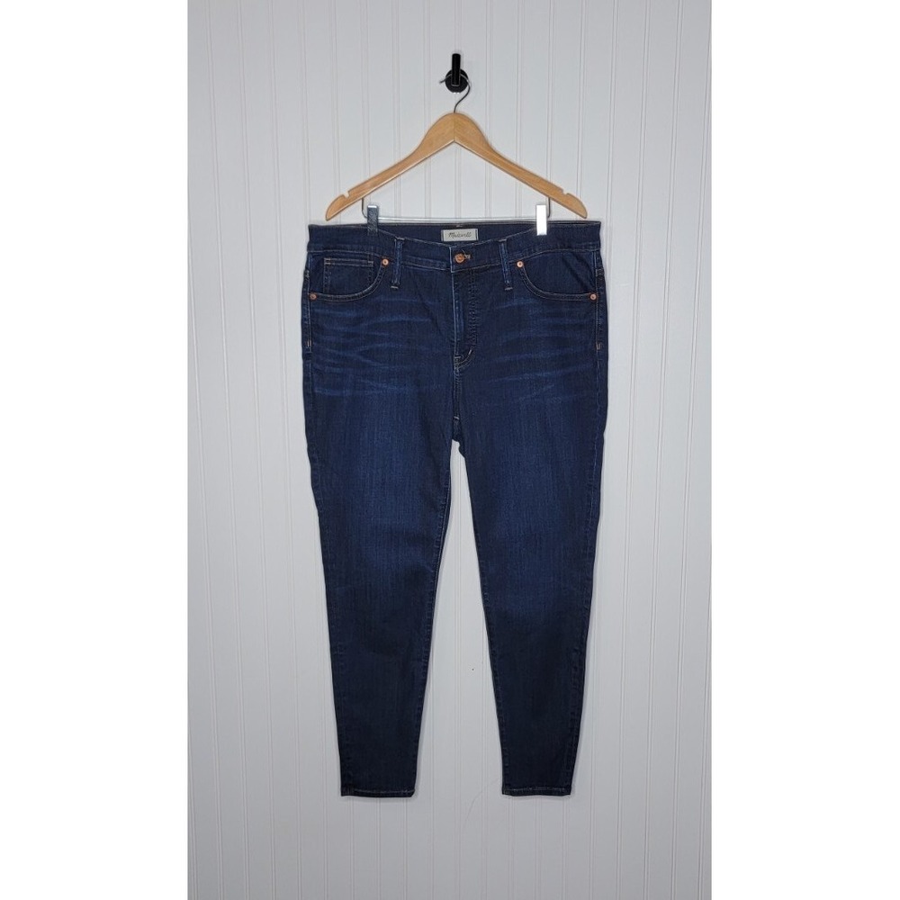 Madewell 9" High Rise Skinny Jeans Women's Size 34 Dark Wash 28" Inseam